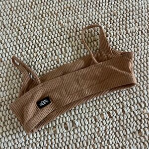 Tiger Friday ribbed bralette neutral child large